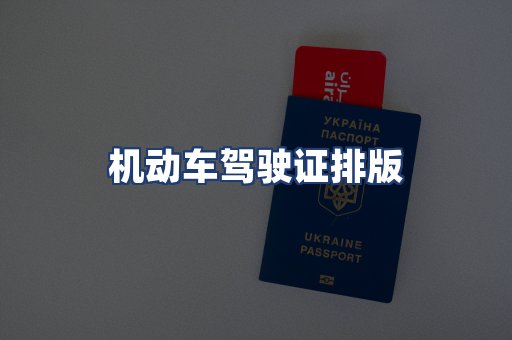 机动车驾驶证排版